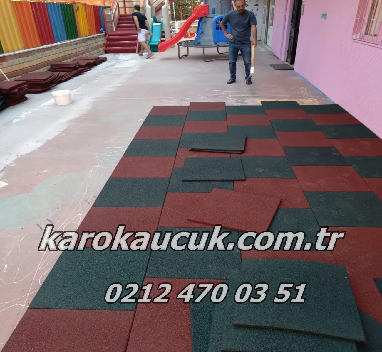 kauçuk zemin uygulama